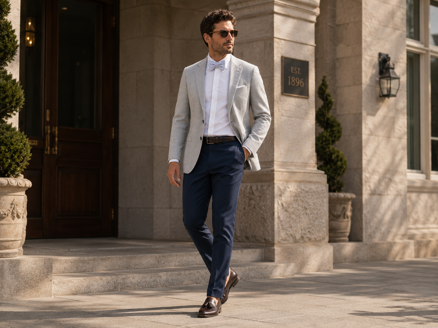 Business look with light shirting and tailored separates